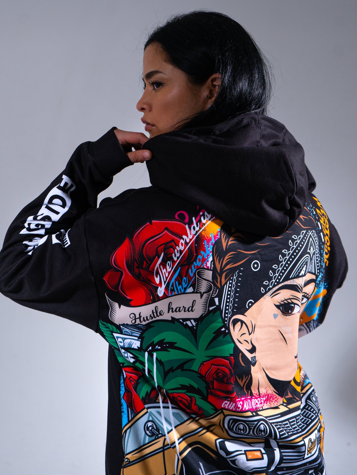 Rollin Down The Street Hoodie - Midnight Black