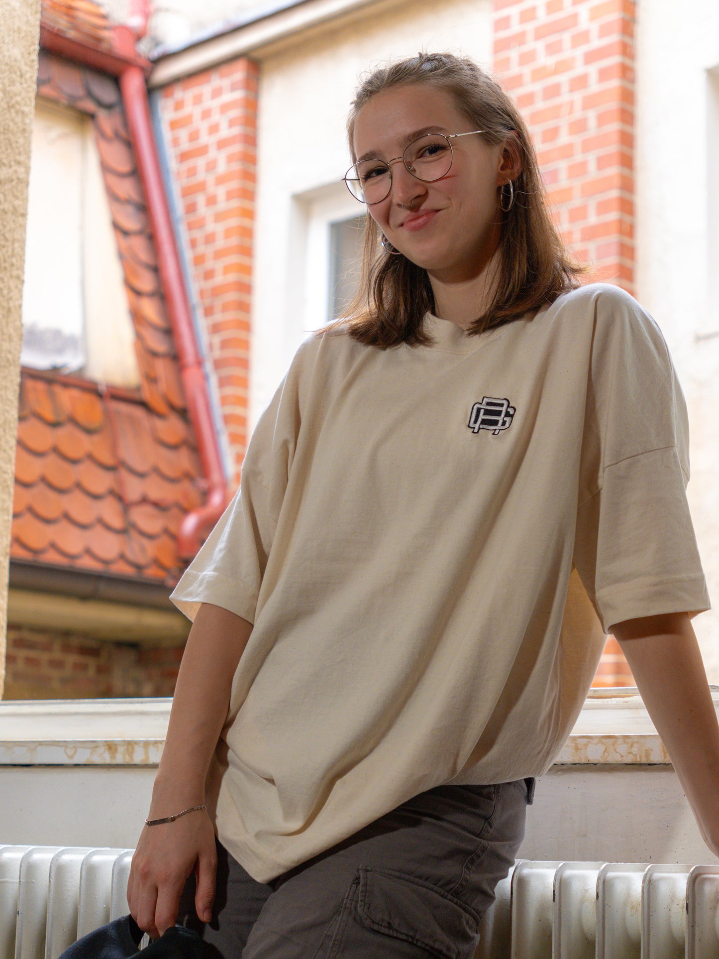 Rolling Gside Crew Oversize T-Shirt Bestickt