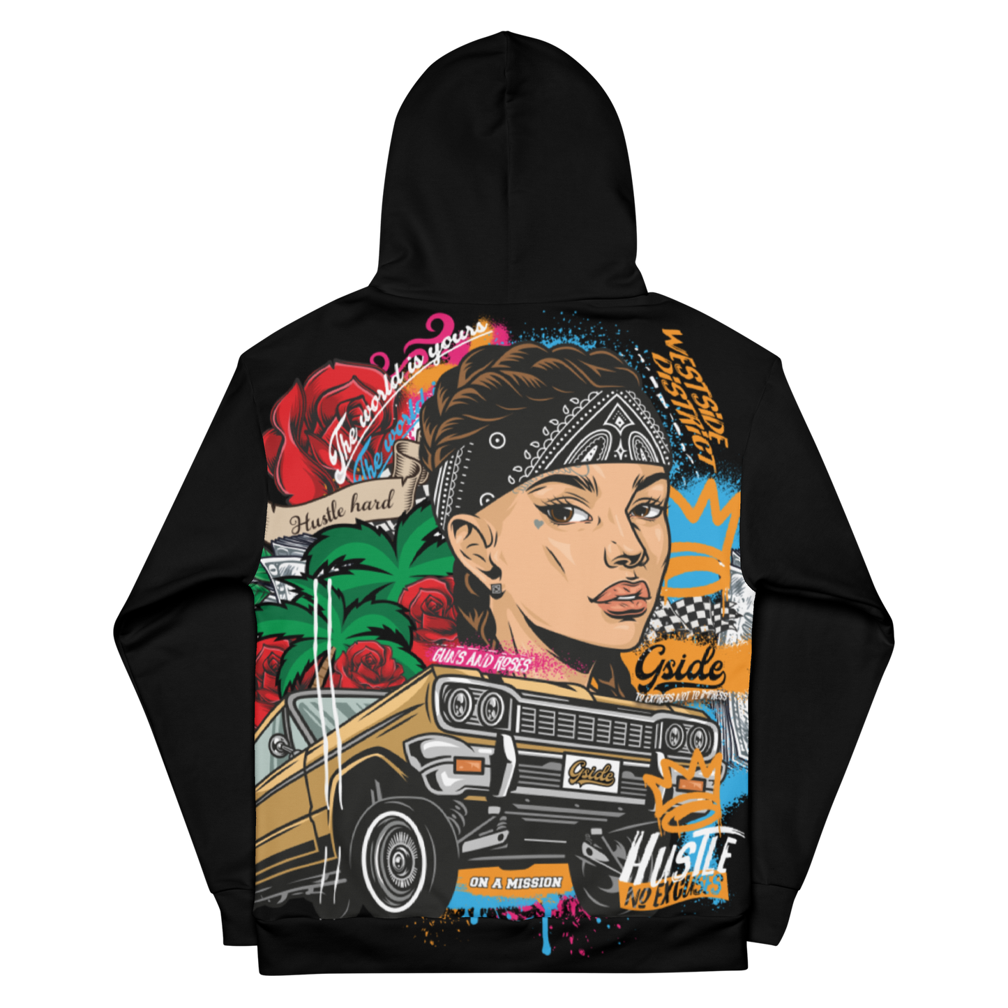 Rollin Down The Street Hoodie - Midnight Black