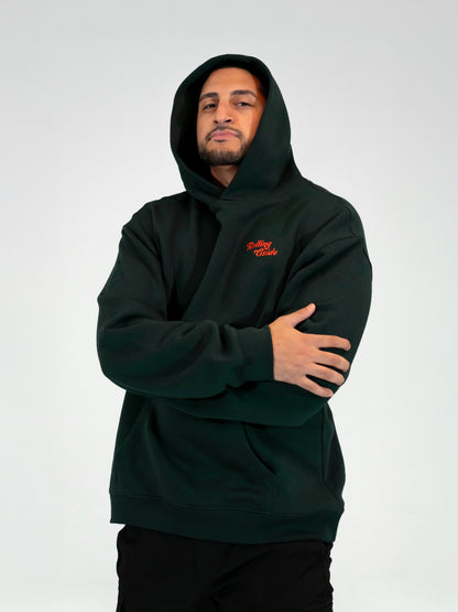 Rolling Gside Oversized Hoodie - Pine Green