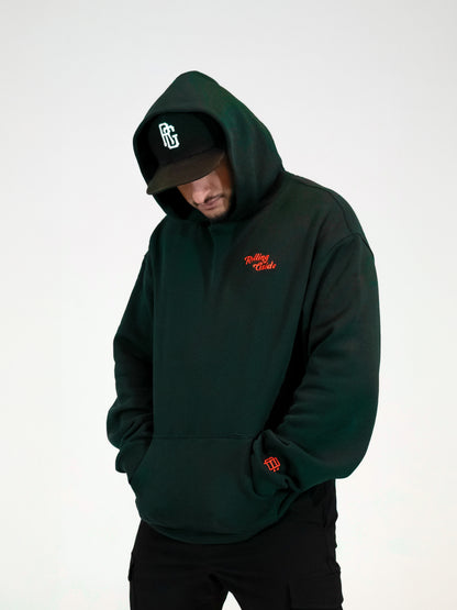 Rolling Gside Oversized Hoodie - Pine Green