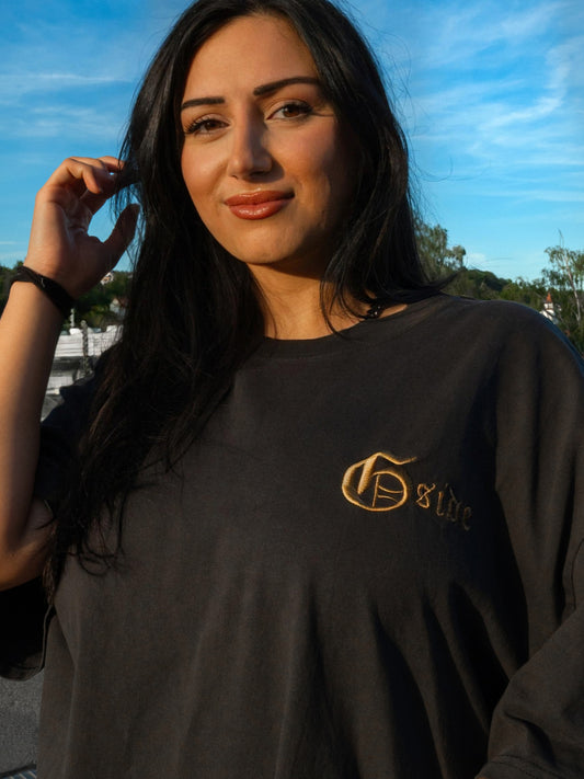 Gside Oversize T-Shirt Embroidered (Old Gold)