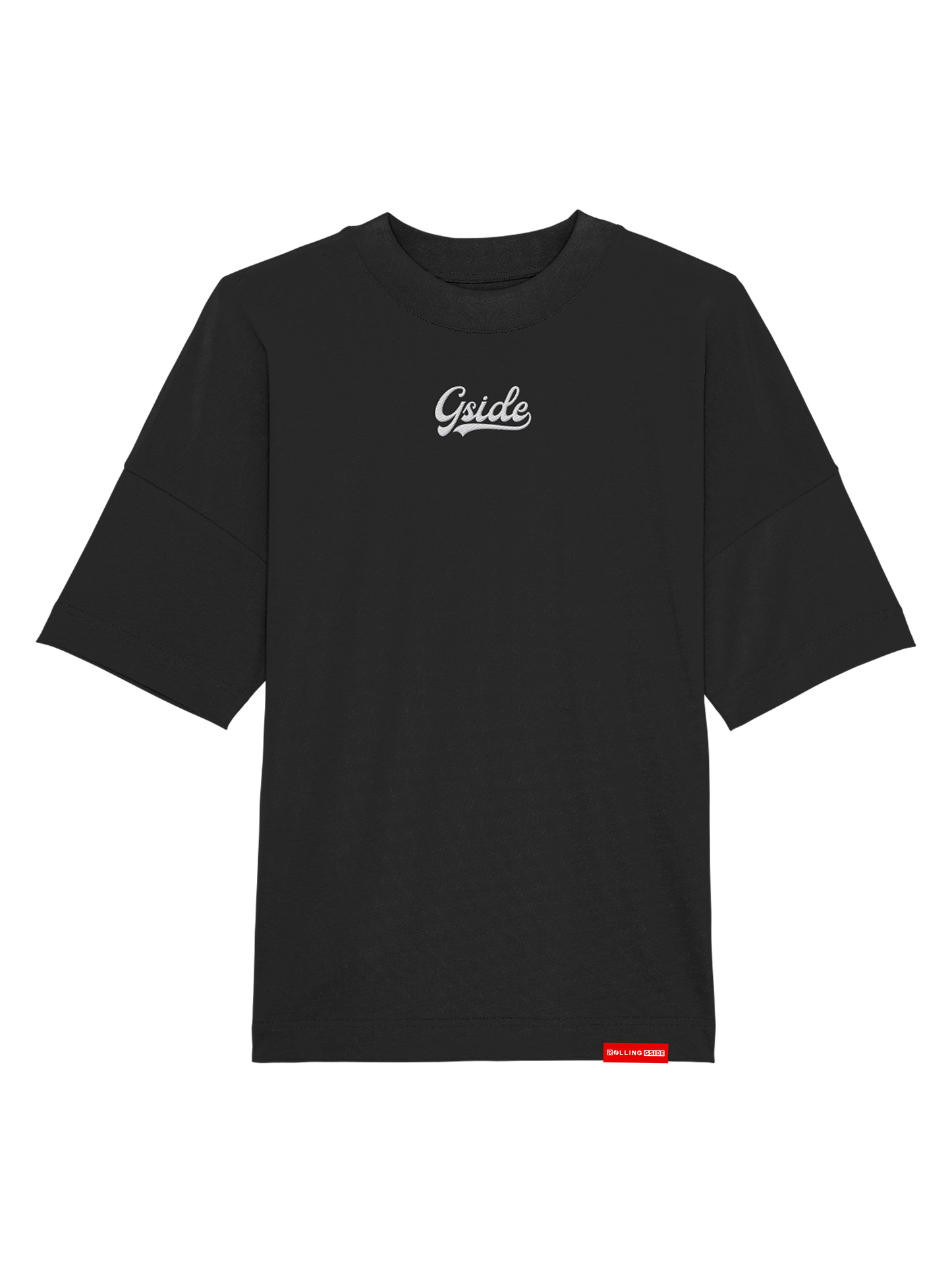 Gside Embroidered Oversize T-Shirt - Black/White