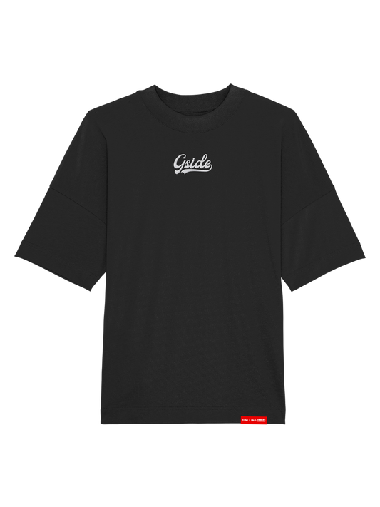 Gside Embroidered Oversize T-Shirt - Black/White
