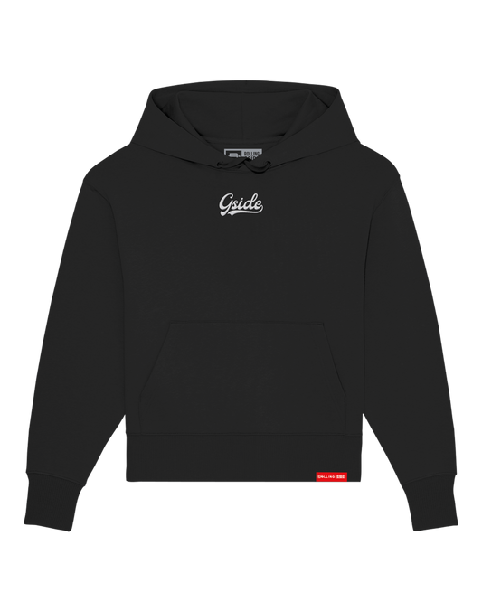 Gside Hoodie Oversize Embroidered - Black/White